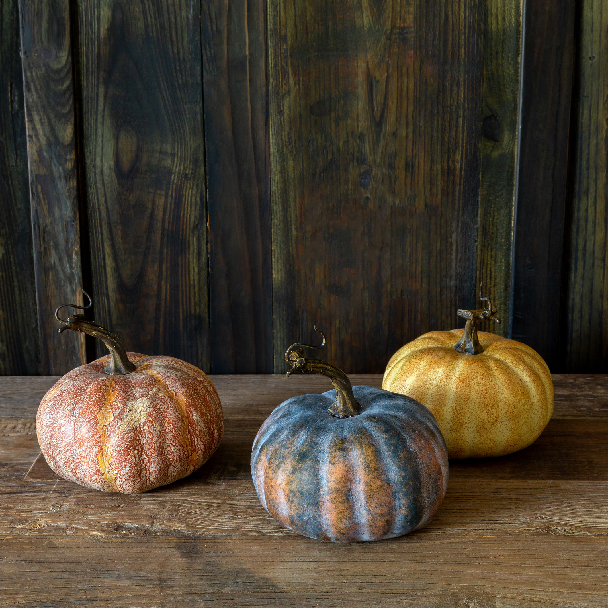 Park Hill Autumn Garden Pumpkins, Set Of 3 & Reviews | Wayfair