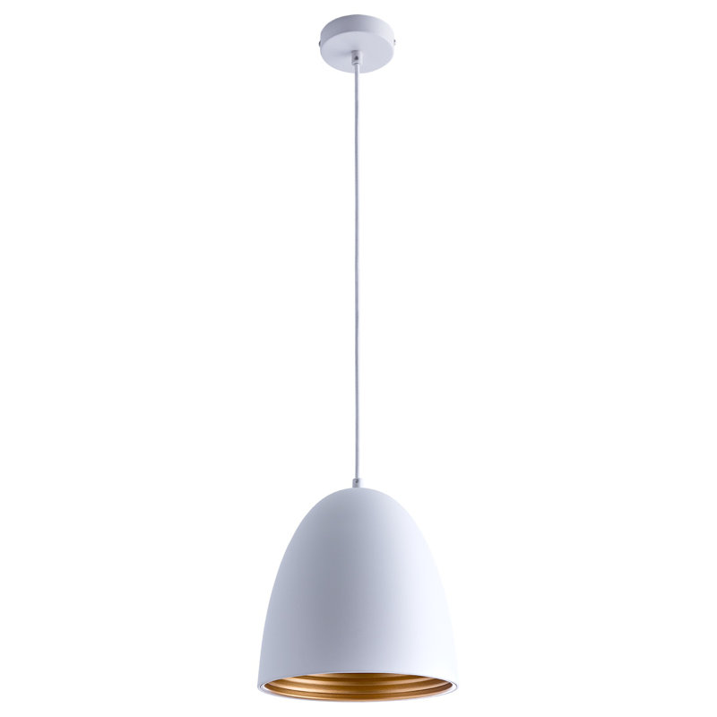 Pina 1 - Light Single Pendant, White/Gold
