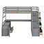 Lit mezzanine avec tiroirs, tablettes et bureau-1193084903