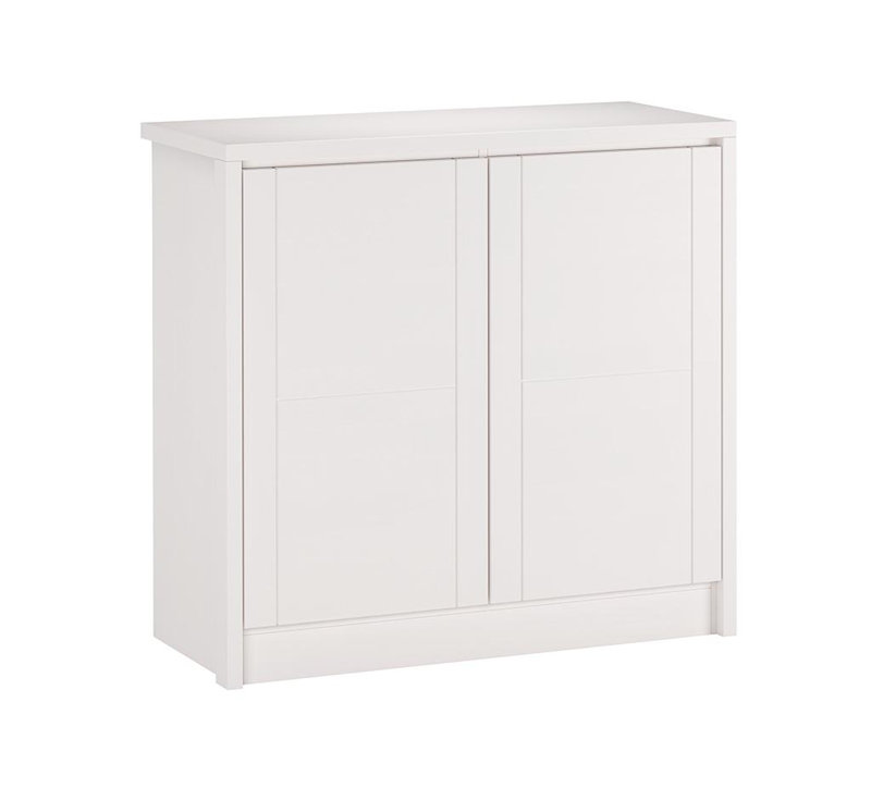 Filley Solid Wood 2 - Door Rectangle Accent Cabinet, White