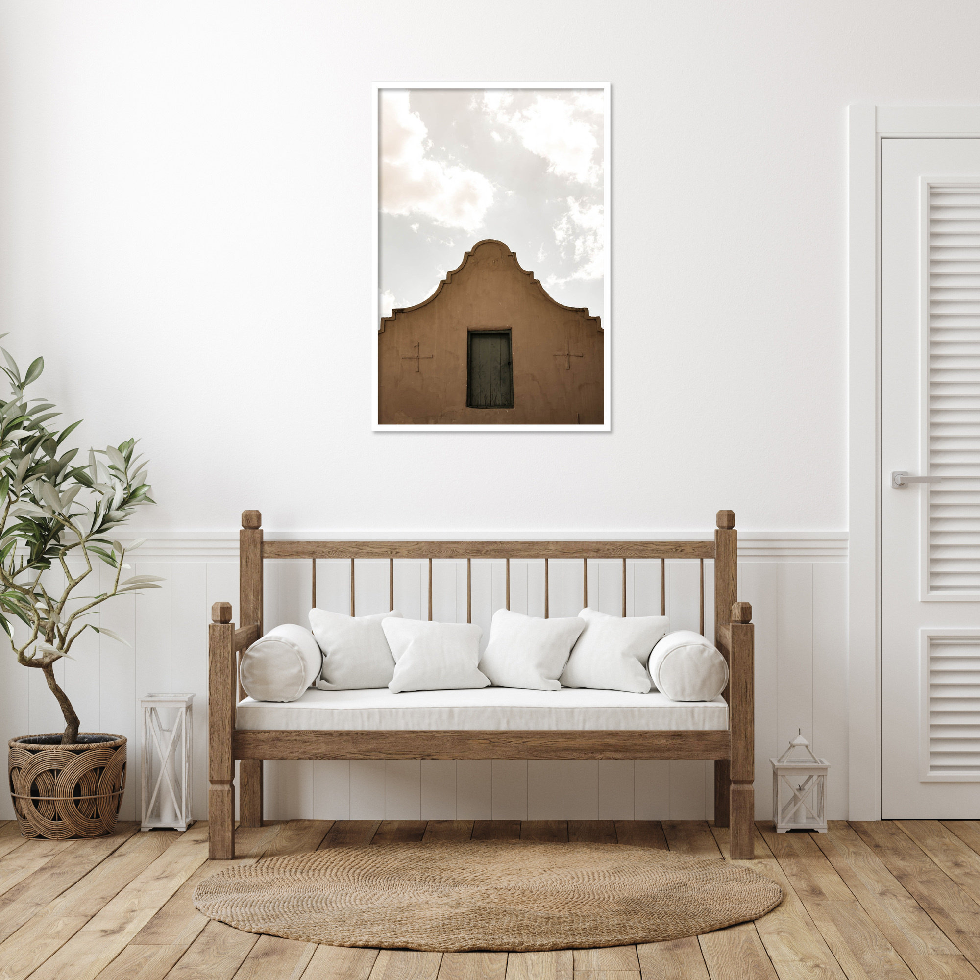 Settlers Shelter by Shot by Clint Wood Framed Wall Art Print, White, 41" H x 28" W
