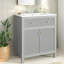 Meuble-lavabo moderne 30 po gris