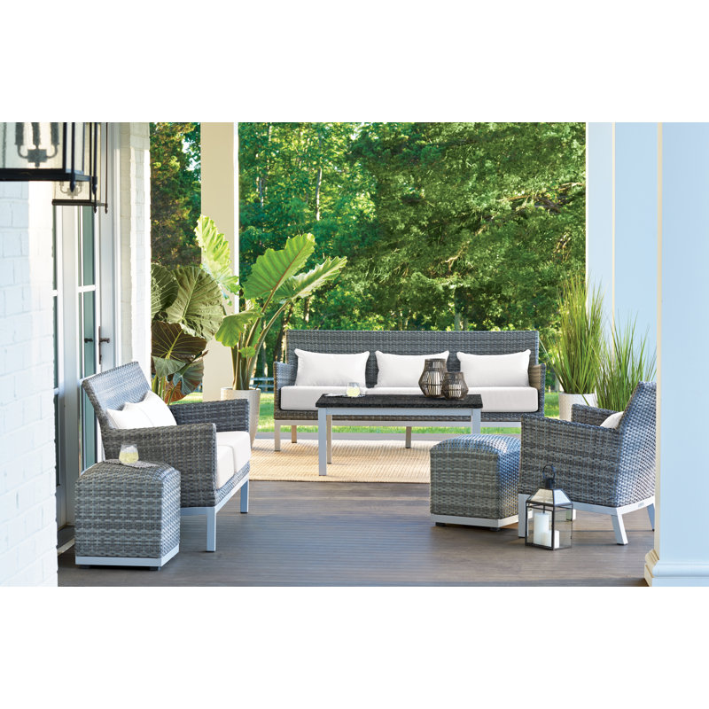 Saleem Outdoor - Piece Conversation Set, Eggshell White