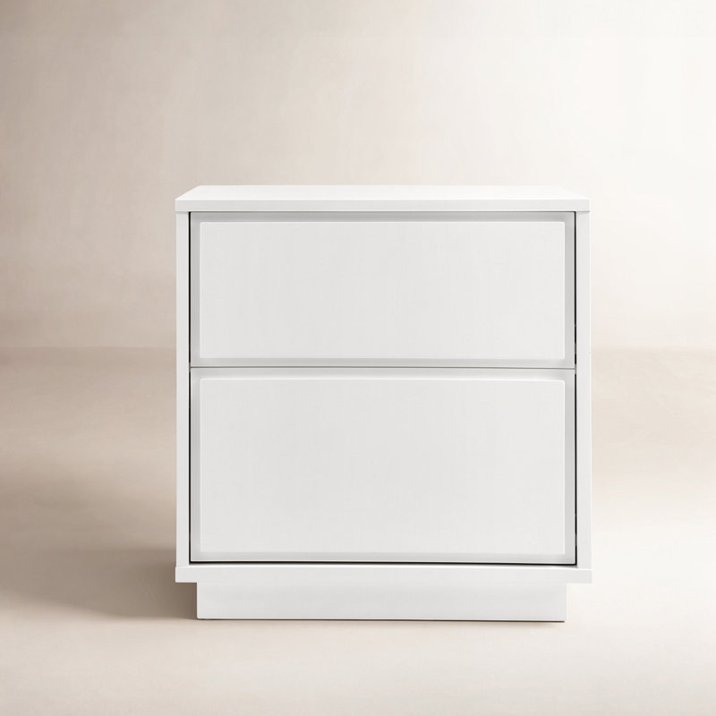 Carson 23" W 2-Drawer End Table, White