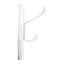 Support mural double en bois blanc pour peignoir, salle de bain, garde-robe et vestibule Dalton