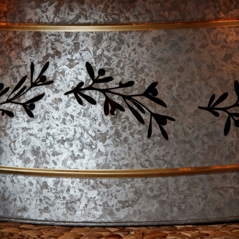 Galvanised Cut Out Mistletoe Tree Skirt D67cm H25cm