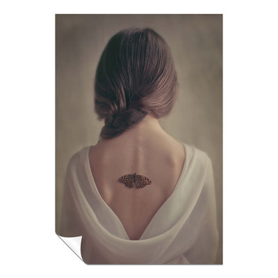 Woman Back Butterfly - No Frame Print