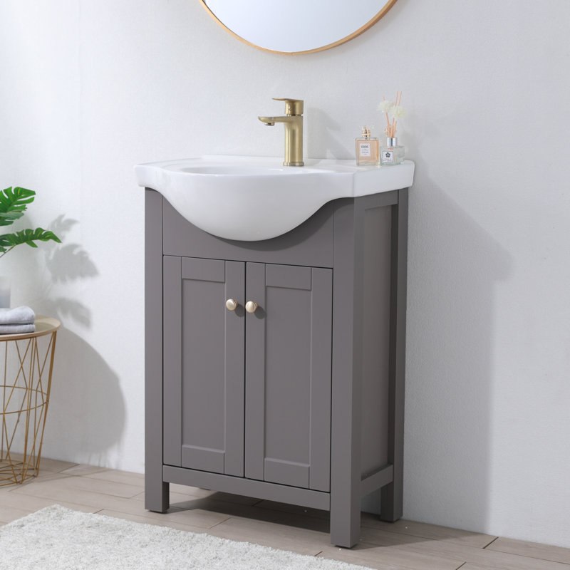 Ensemble de meuble-lavabo simple 24 po Bule, Gris