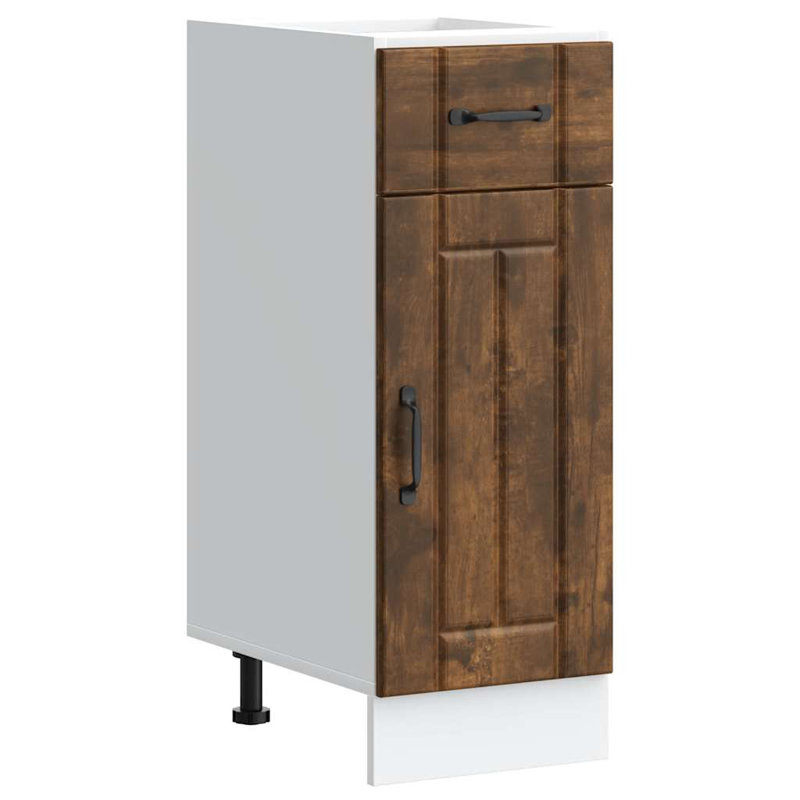 Kitchen Base Cabinet Lucca Engineered Wood, Smoked Oak