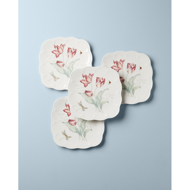 Butterfly Meadow Square 4Pc Accent Plates