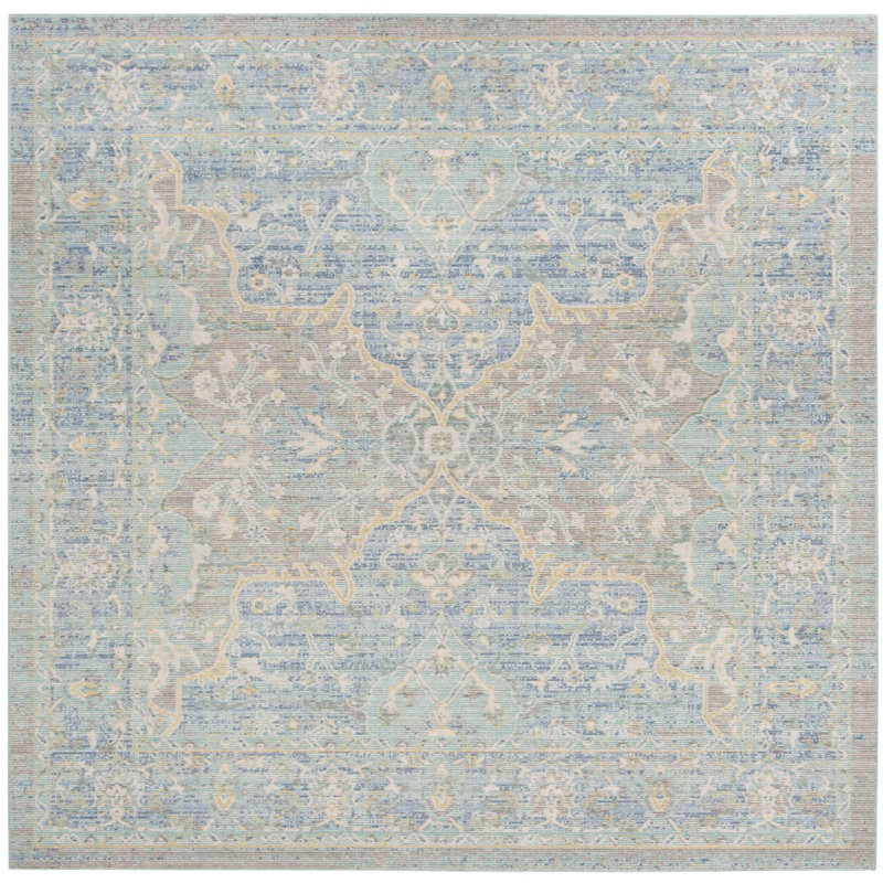 Chauncey Performance Oriental Rug, Round 6'