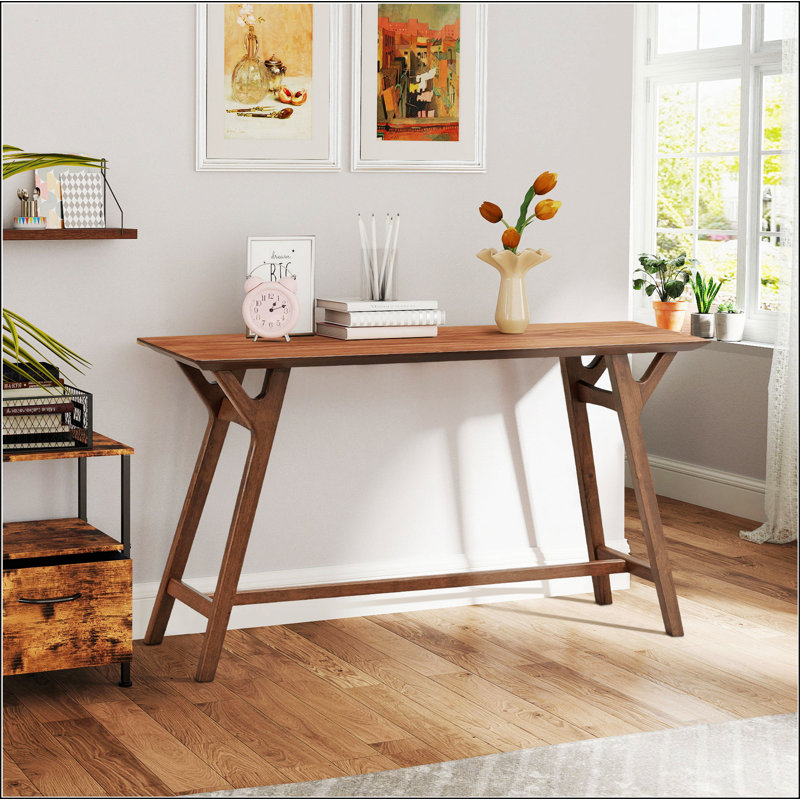 59.06 Inch Entryway Table for Living Room,Narrow Console Table with Solid Wood Legs, Modern Design MDF Skinny Sofa Table Entrance Table for Hallway, Entrance,Apartment