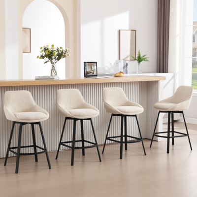 Tabouret de comptoir pivotant de 25,6 po Alonsa