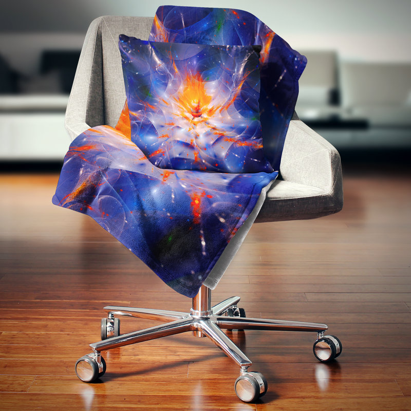 Oreiller en fleur d’espace floral, 16 po x 1 po, Coussin décoratif