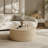 Round Coffee Table with Marble Pattern