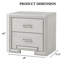 Table de chevet de style transitionnel avec ports USB