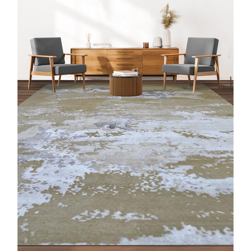 Area Rug in Brown/Gray, Rectangle 4' x 6'