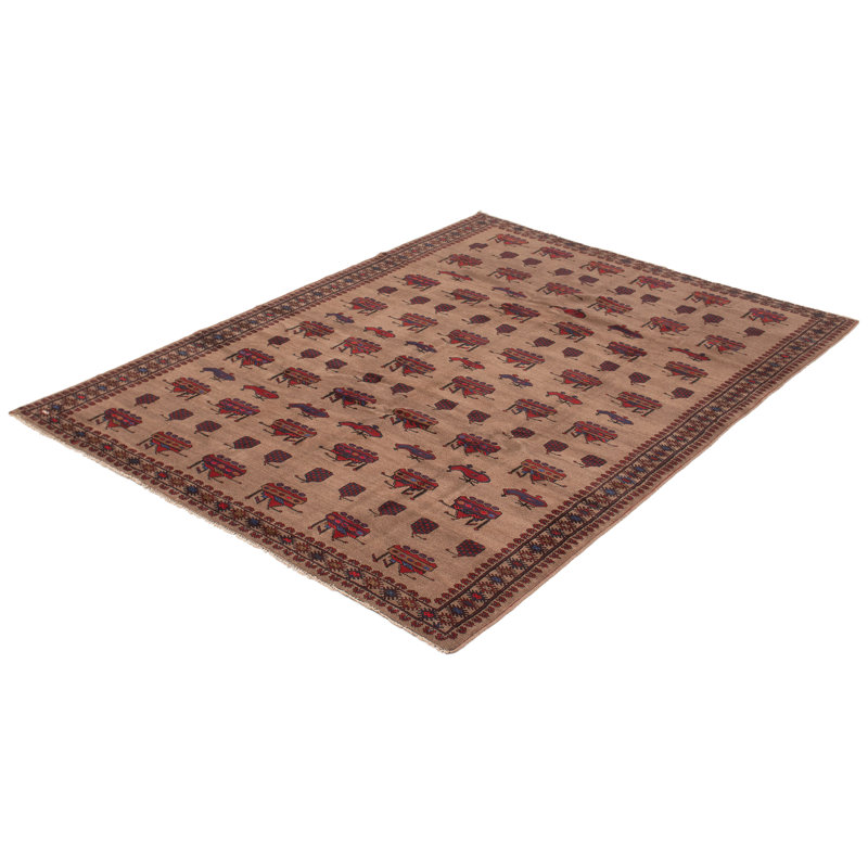 Tapis de la surface en laine 7 pi 3 po x 9 pi 7 po one-of-kind à la main-noué la 2010 baluch Yadkinville