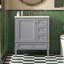Meuble-lavabo avec lavabo en céramique, armoire de salle de bain avec 3 tiroirs-805732814