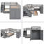 Jadviga Kids Twin Over Twin Over Full Bunk Bed with Drawers-1961497646