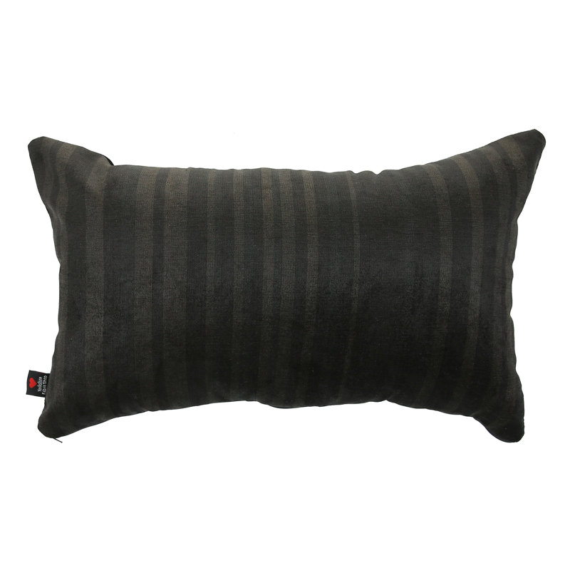 Alonzo Striped Rectangular Throw Cushion, Brown