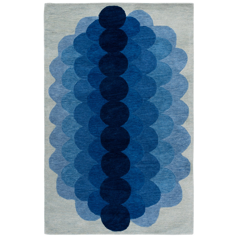 Metro Hand Tufted Wool;Cotton Geometric Indoor Rug, 4'-0" X 6'-0" Rectangle