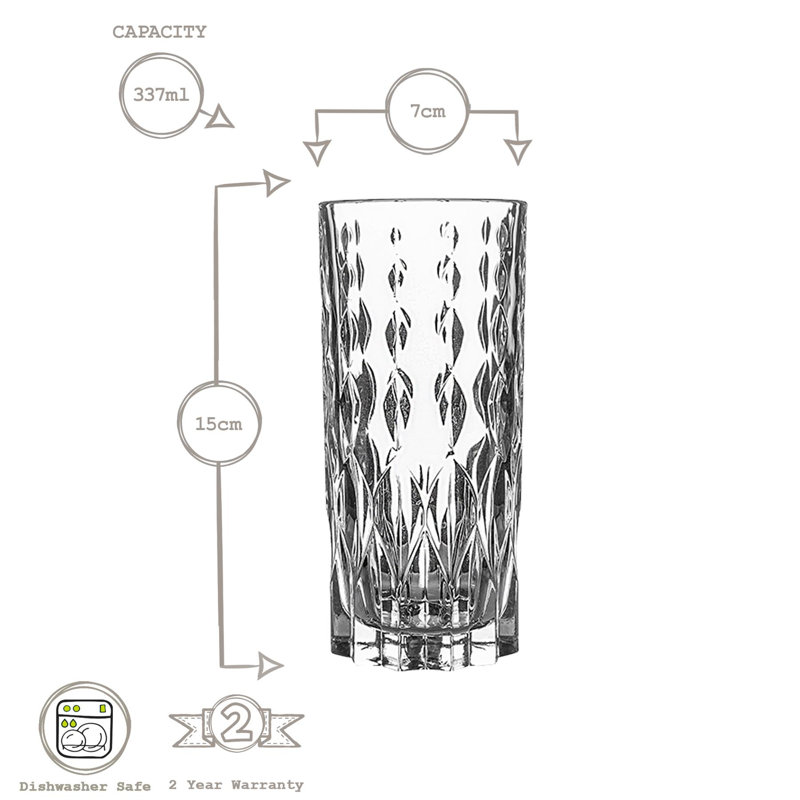 Marilyn 350ml Highball Glass, 12