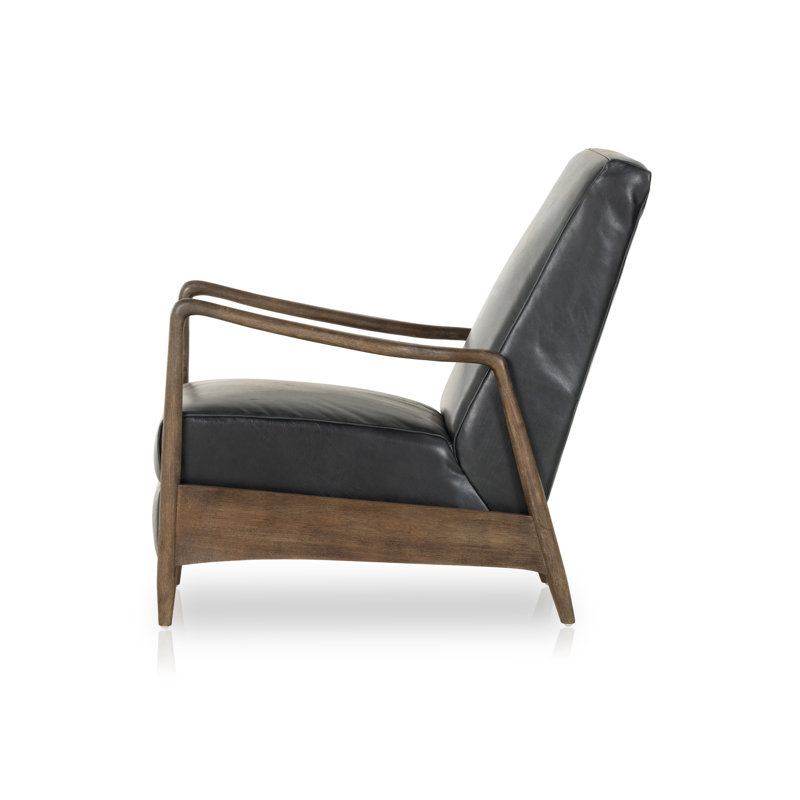 Braden Recliner-Dakota Warm Taupe, Dakota Black Genuine Leather