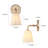 1 - Light Dimmable Bathroom Vanity Light Armed Wall Sconce Fabric Shade