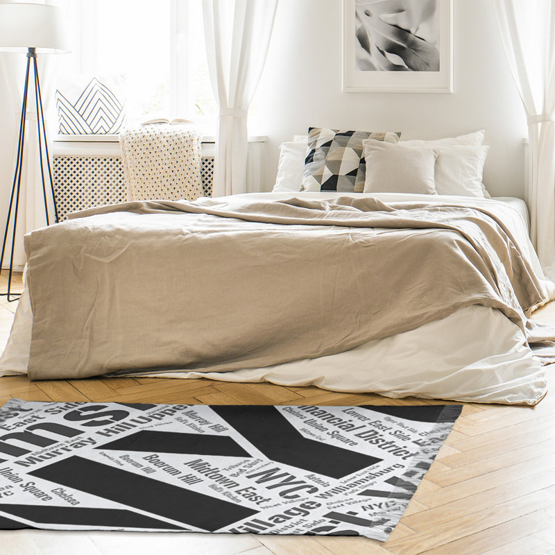 Tapis à tissage plat area black, New York, Oui