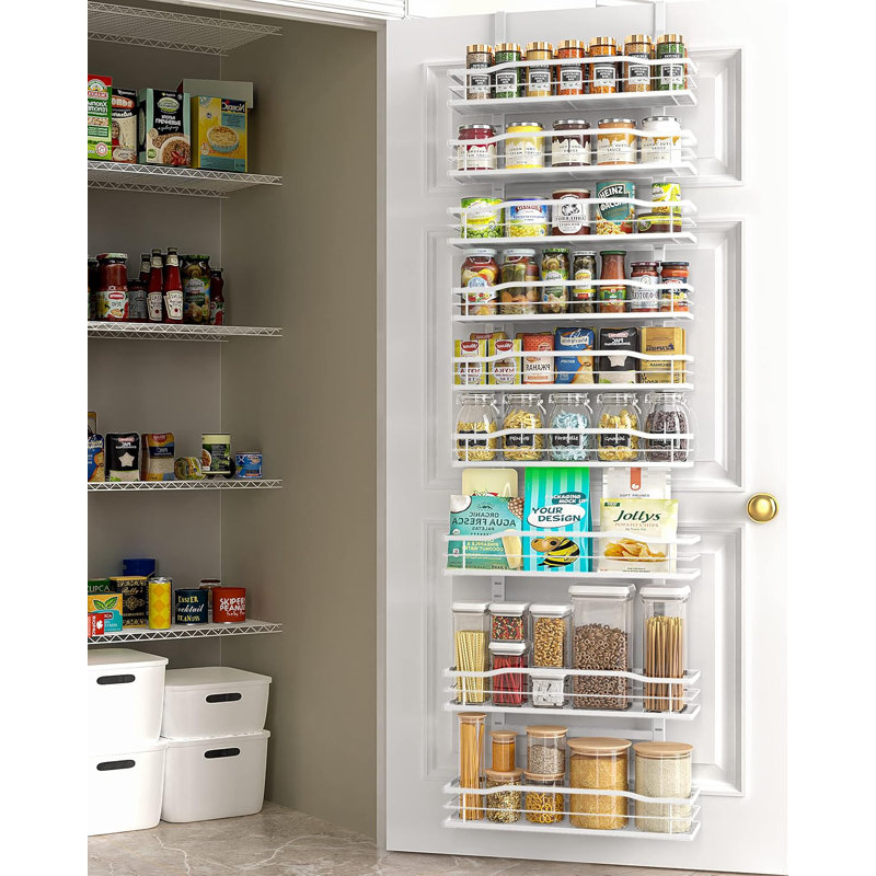 Organisateur de garde-manger blanc à 9 niveaux, rangement et rangement pour garde-manger