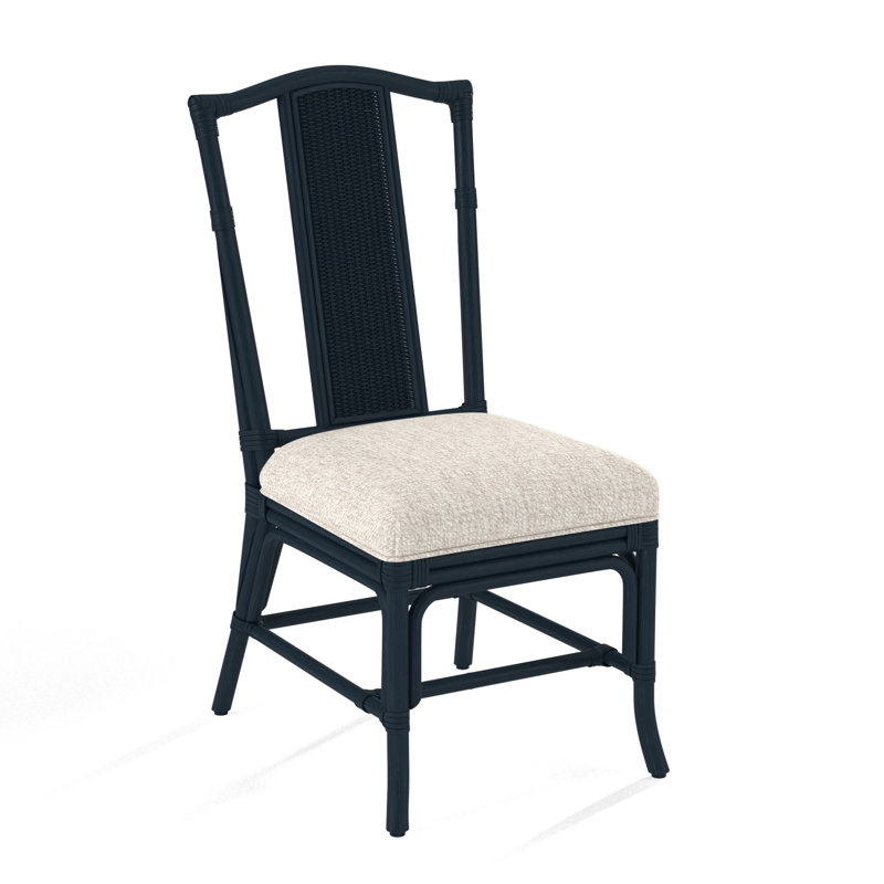 Drury Lane Slat Back Side Dining Chair, Coffee, Snow Crypton Performance; 0884-91