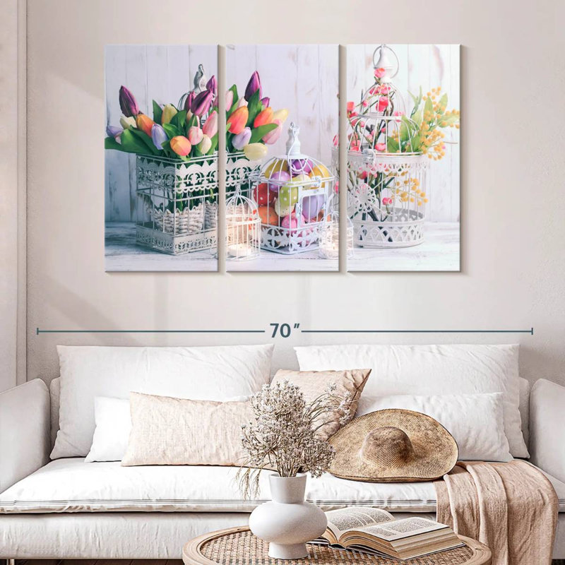 Décoration de Pâques, H 32 po x l 50 po