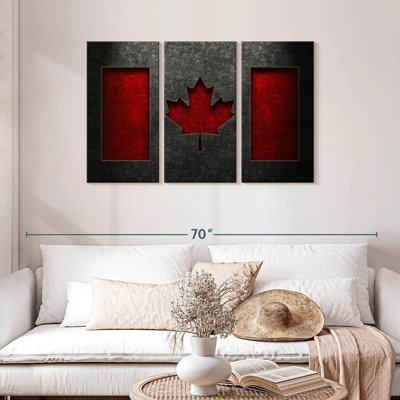 Borges Canadian Flag Stone Texture