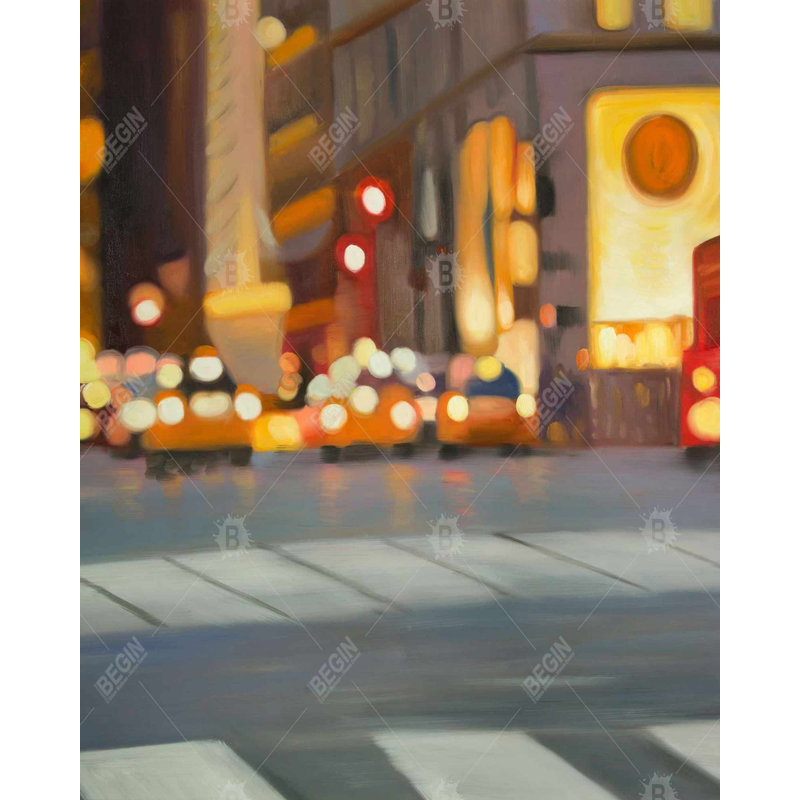 "Vue floue de New York", reproduction sur toile