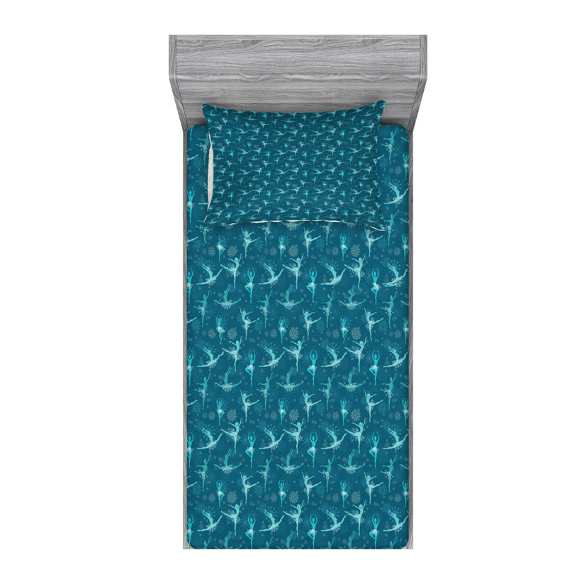 Ballet Microfiber Sheet Set, Twin Sheet Set with Fitted Sheet