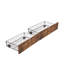 Under-Bed Storage Drawer with Wheels, Black and Brown MDF and Metal Rolling Organizer Bin