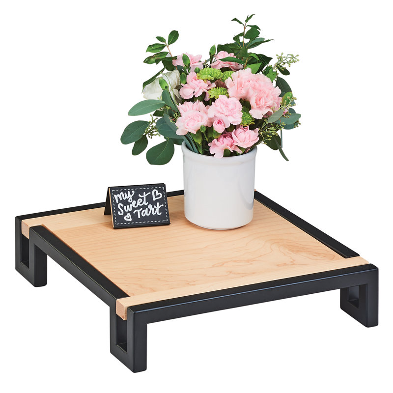 Maple Top Riser Black, 3" H x 13.5" W x 13.5" D
