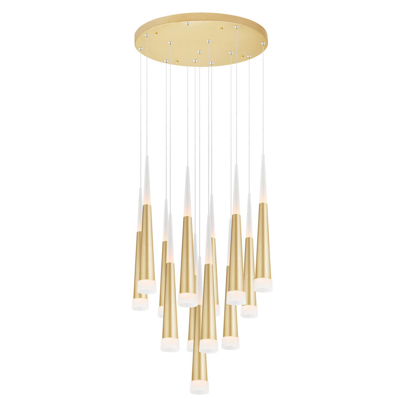 1 - Light Gold LED Unique/Statement Pendant