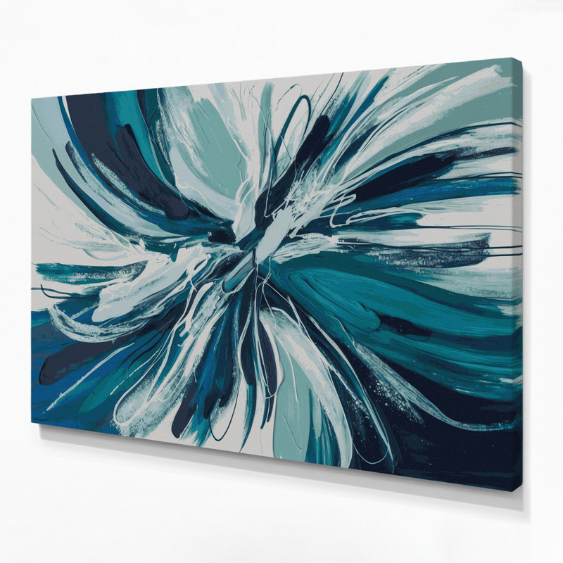 «Lyrical Abstraction 16», art mural sur toile grise, H 11 po x l 14 po