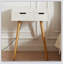 Table de coiffeuse compacte à miroir avec 2 tiroirs et éclairage DEL pour la chambre à coucher et le vestiaire