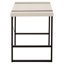 Bureau d'ordinateur contemporain de 49 po pour bureau à domicile - Stratifié taupe avec pieds modernes en métal noir