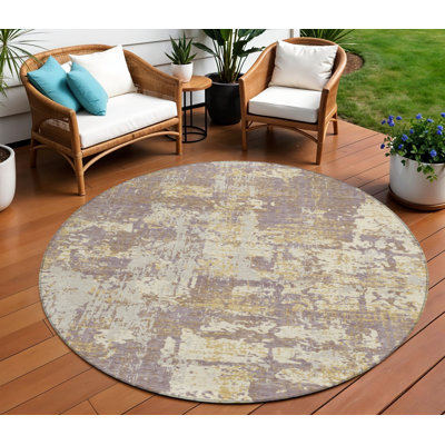Tapis intérieur lavable rond 8 po Lavender