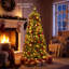 Arbre de Noël pin floqué et illuminé-1439376883