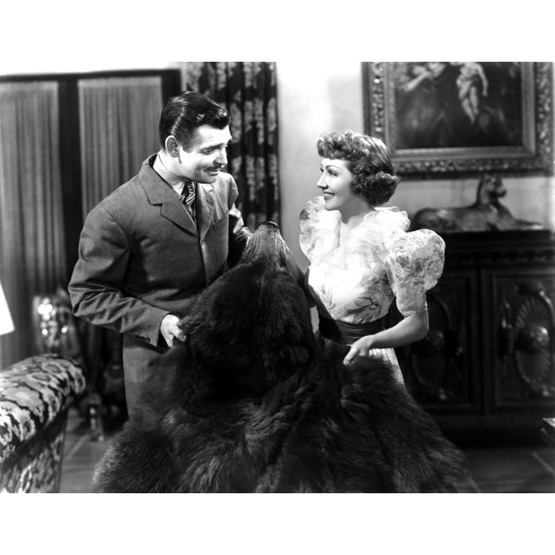 Clark Gable Talking with Hedy Lamarr - photographie non encadrée, H 8 po x l 10 po