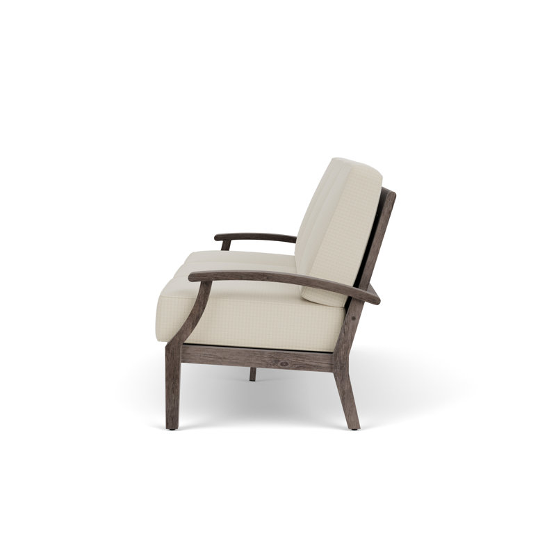 Frontier Outdoor 3 - Seat Patio Sofa, Charcoal, Safari White Stripe