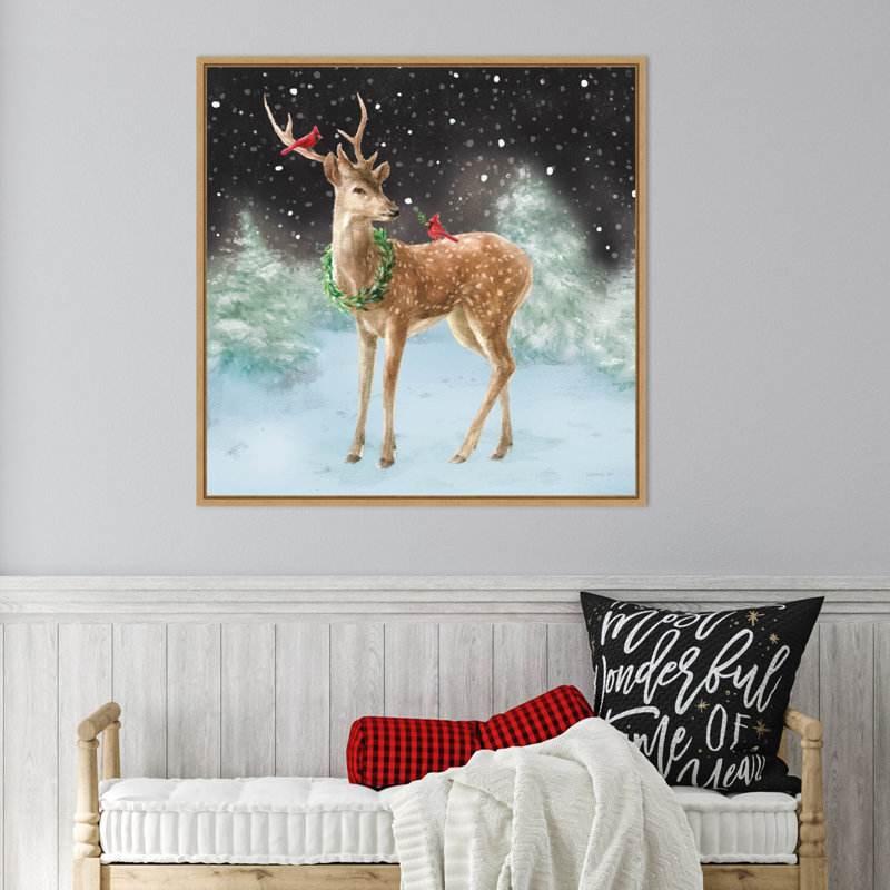 «Woodland Celebration III Black» par Danhui Nai, reproduction d'art sur toile encadrée, H 30 po x l 30 po