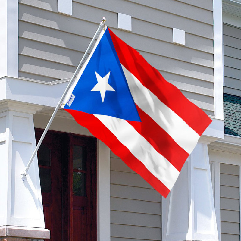 Drapeau de maison en polyester 36 x 60 po Puerto Rico