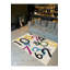 Tapis lavable décoratif à motif tissé à motif de chiffres-110465095