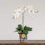 26 po Arrangement artificiel double orchidée dans un pot de fleurs en céramique Talavera mexicain fait à la main